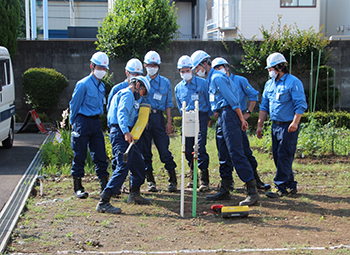 新入社員に対するガス漏洩対応研修